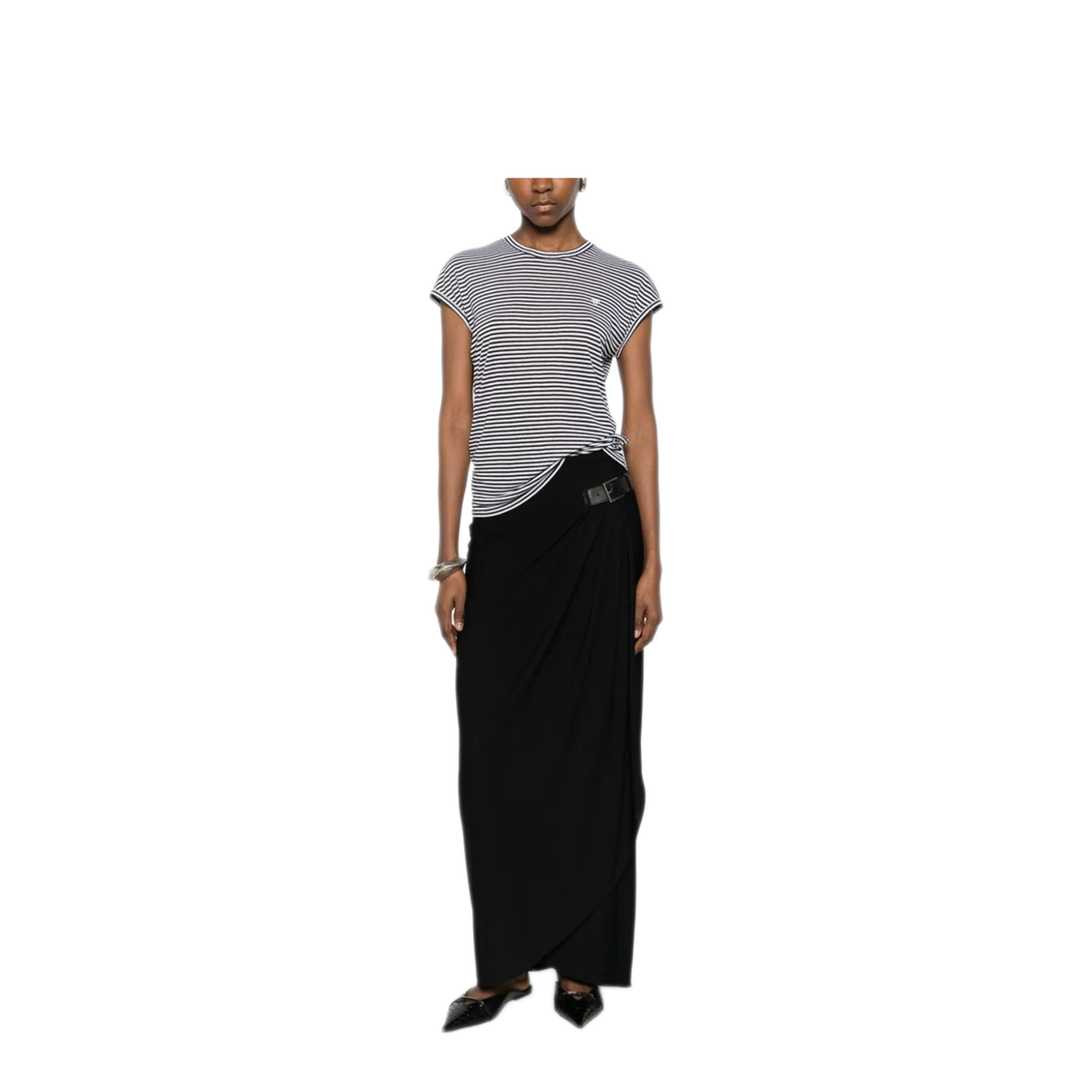 Striped Viscose T-Shirt - Image 2