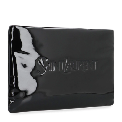 Puffy Small Leather Clutch Bags - Black - Image 3