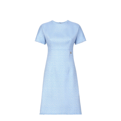 Raschel Tweed Midi Dress with Logo - Image 1