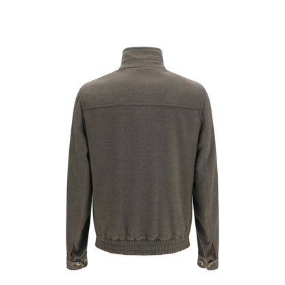 Wool Zip Jacket with High Collar - Image 2