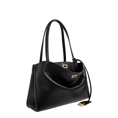 Rodeo Small Calfskin Tote Bag - Black - Image 3