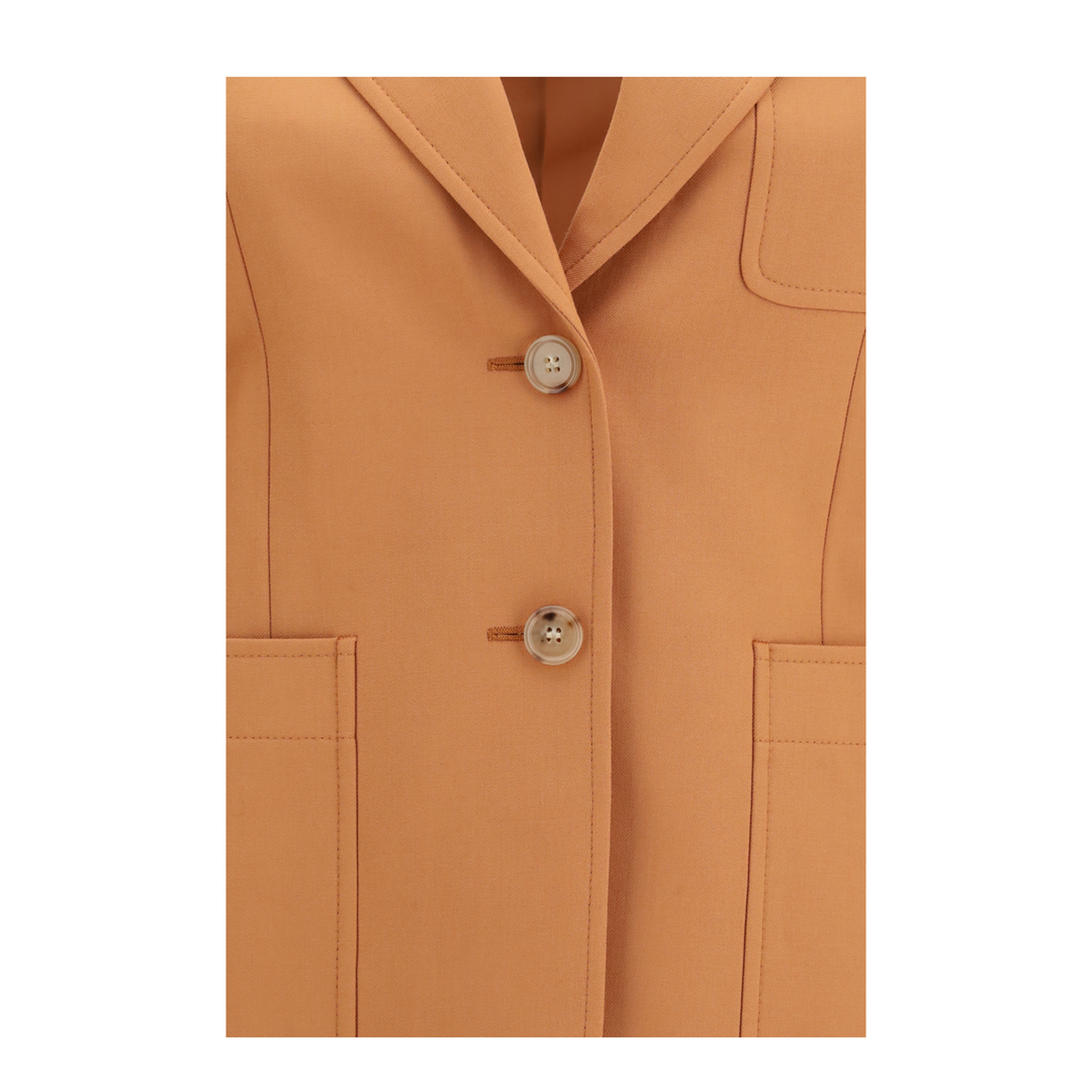 Straight-cut wool gabardine blazer - Image 3