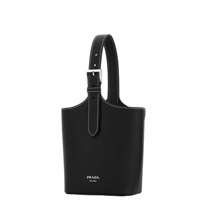 Black Leather Shoulder Bag - Image 2