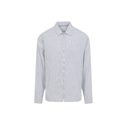 Blue And White Cotton Shirt - Image 2