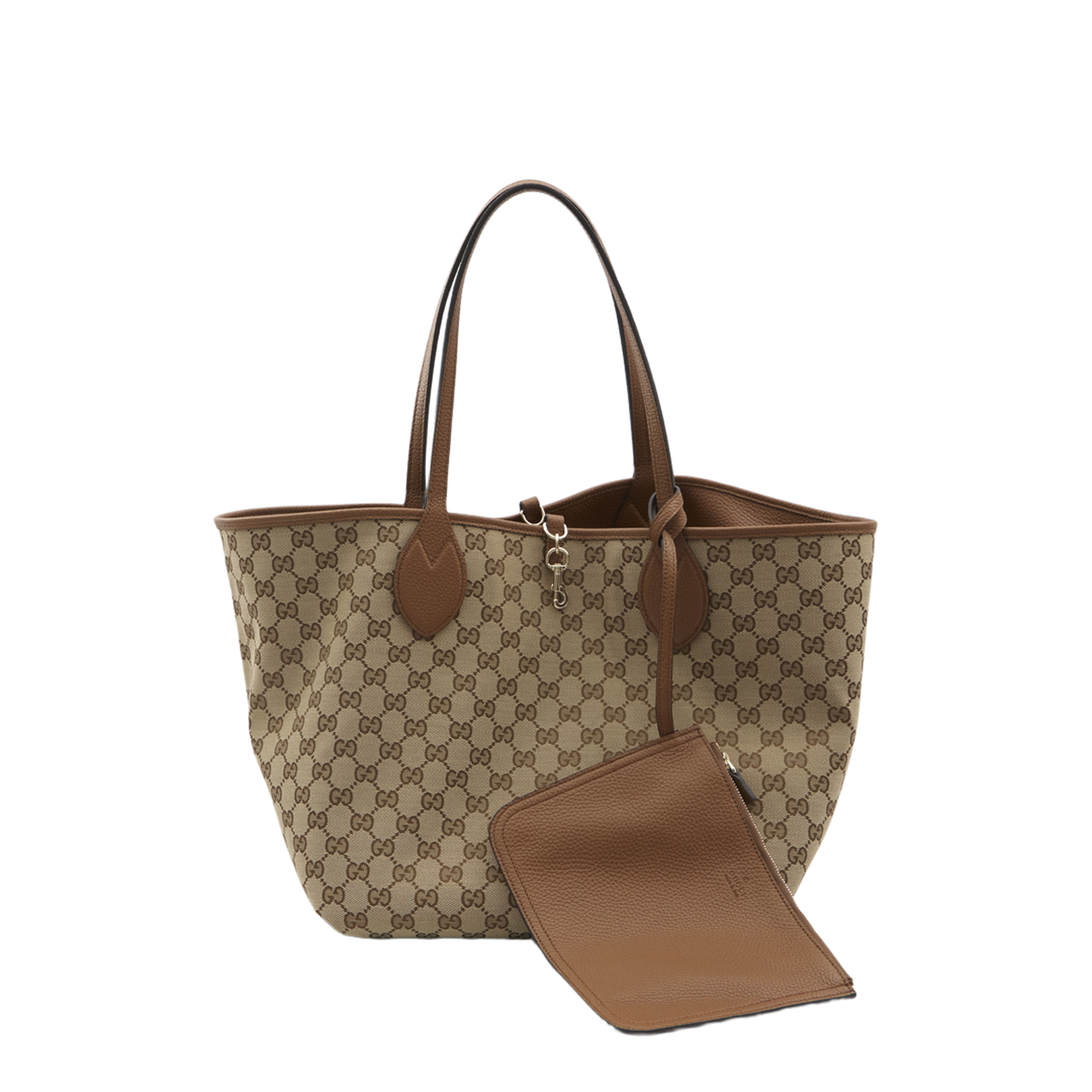 Totissima Large Leather Tote Bags - Brown - Image 5