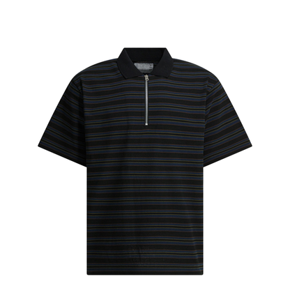 Striped Buttonless Polo Shirt - Image 1