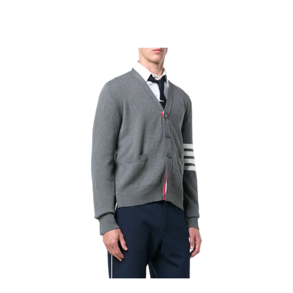 4-Bar V-Neck Cotton Cardigan - Image 3