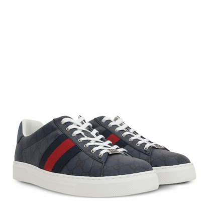 Ace Sneaker with Web in Blue GG Supreme - Image 4