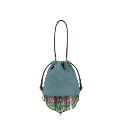 Kalispera Small Suede Bag - Light Blue - Image 5