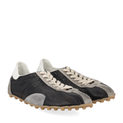 Sprinters Sneakers In Black Leather And Vintage Suede - Image 2