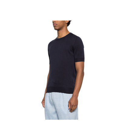 Knitted T-Shirt Blue - Image 5