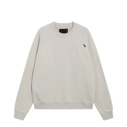 Talc-colored cotton fleece sweatshirt - Image 1