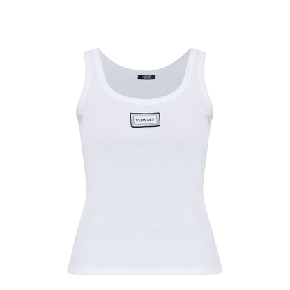 90s Vintage Logo Tank Top White - Image 1