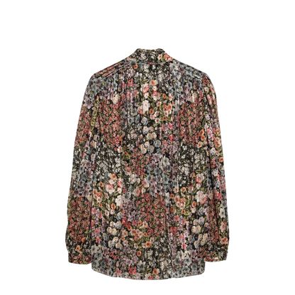 Silk Blouse with Floral Print - Image 2