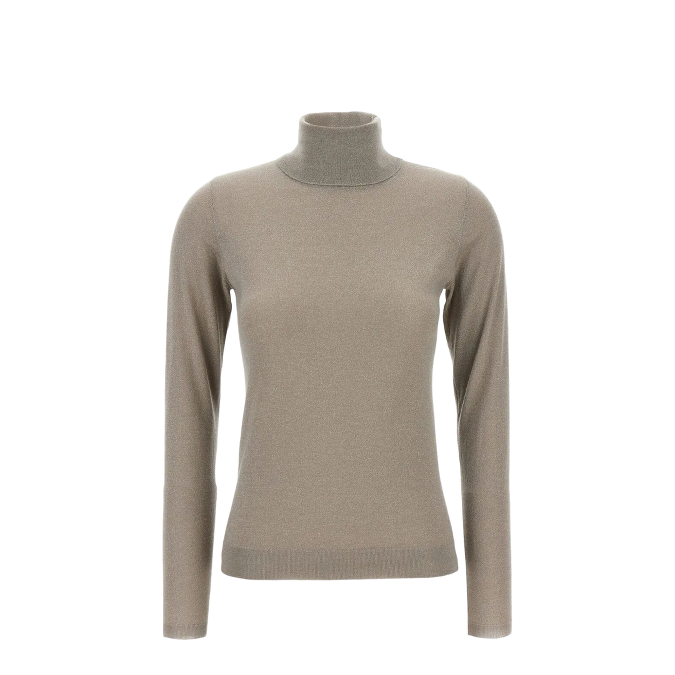 Sparkling Cashmere and Silk Lightweight Turtleneck Sweater - Image 1