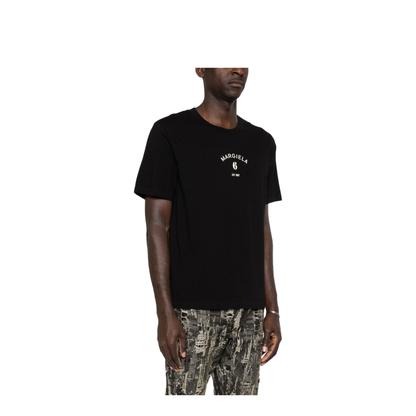Black T-shirt with logo print - Image 2
