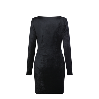 Sweetheart Neckline Dress In Velvet Jersey - Image 4