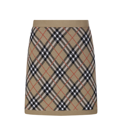 Embroidered Wool Blend Mini Skirt - Image 1