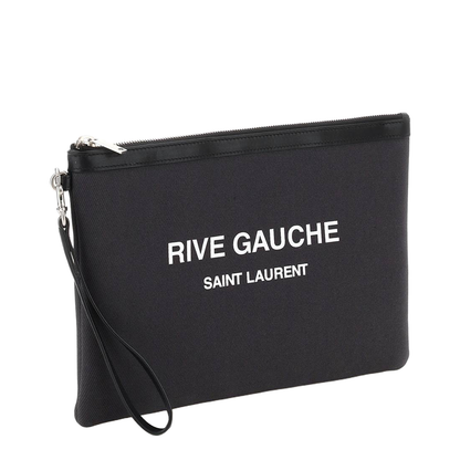 Charcoal Canvas Rive Gauche Clutch - Image 3