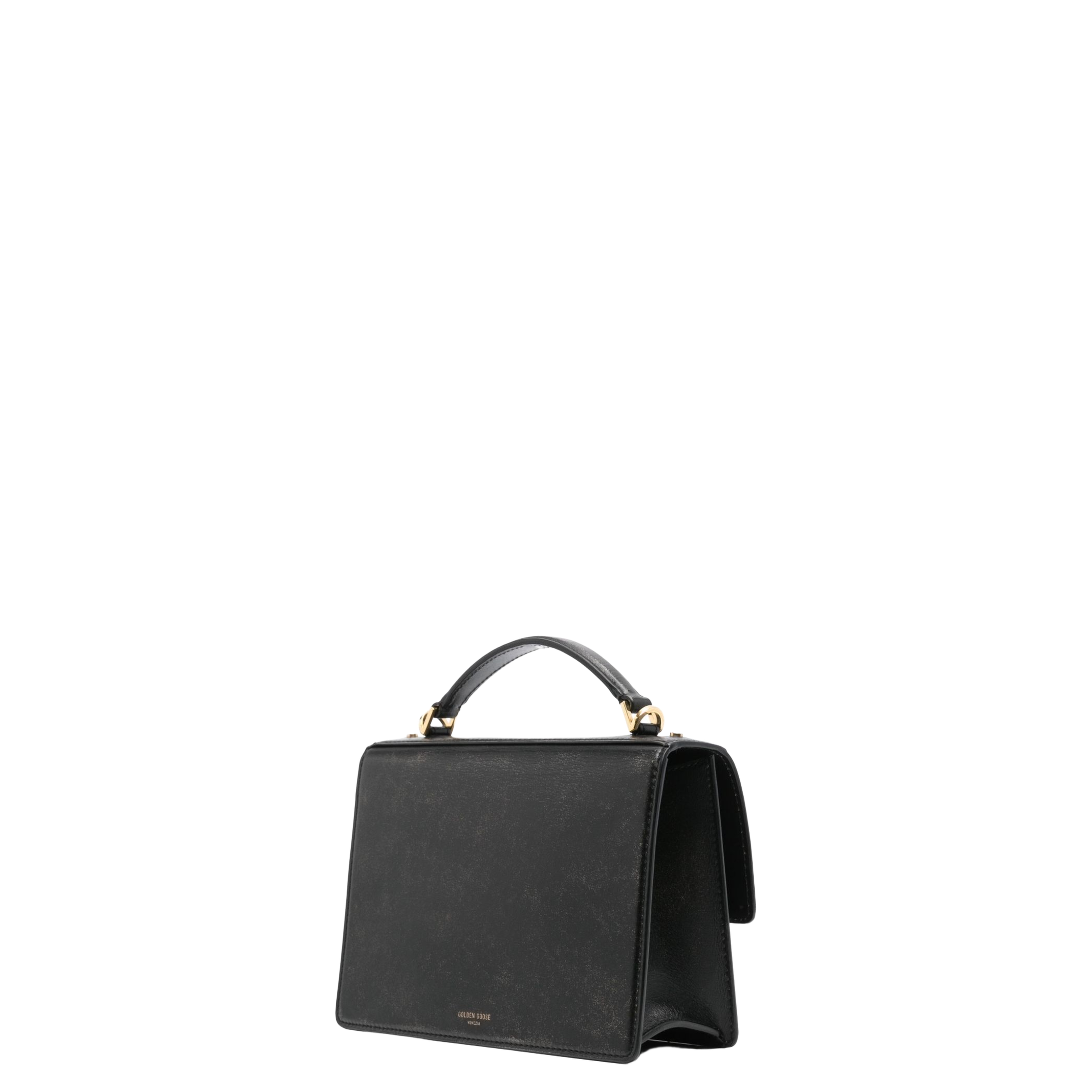 Black Leather Venezia Handbag - Image 4