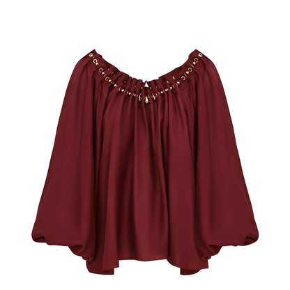 Aster Gathered Bead Blouse - Image 1