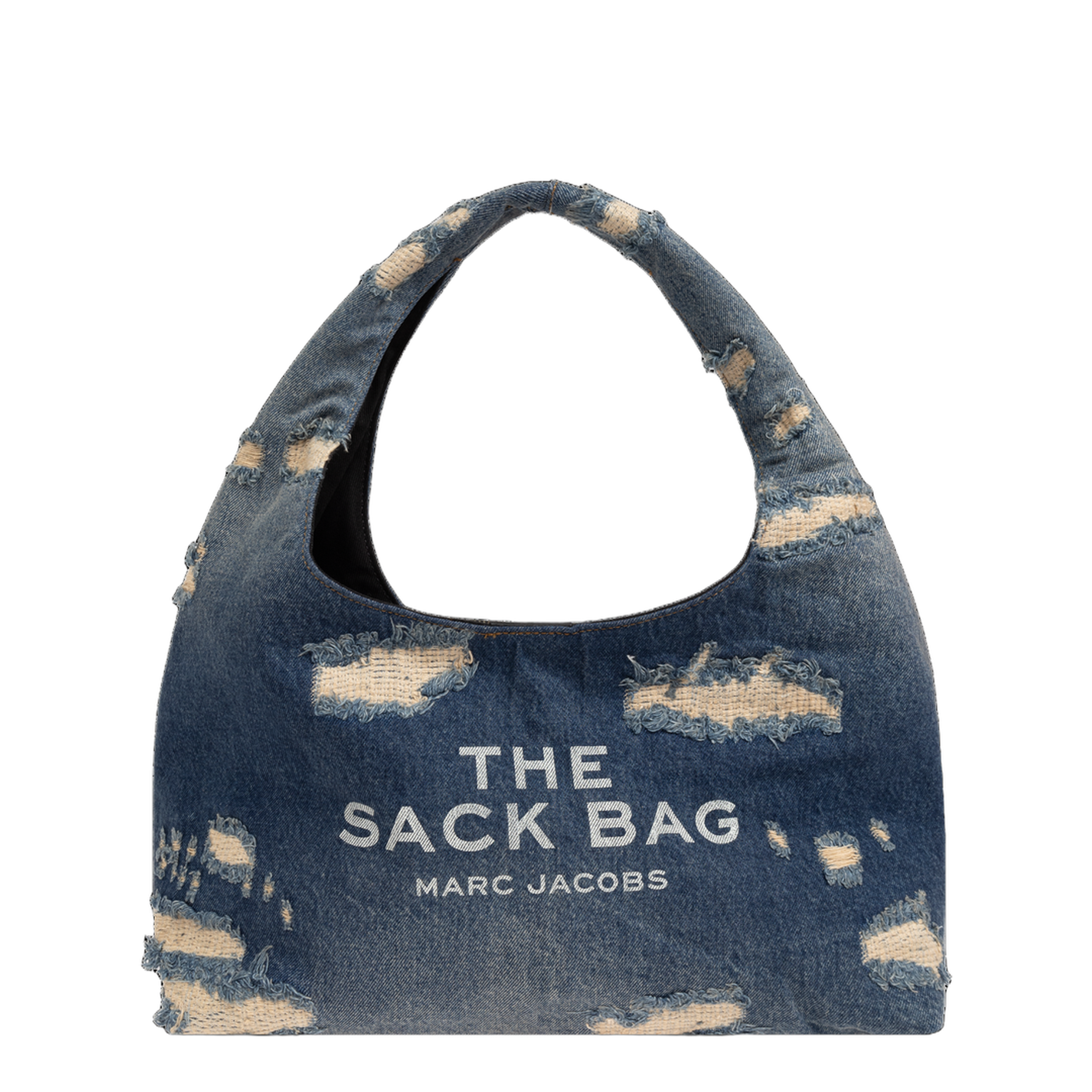 The Sack Denim Shoulder Bag - Blue - Image 1