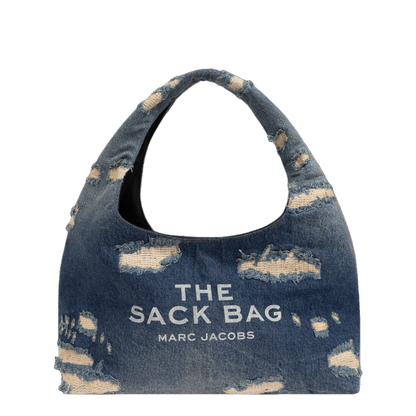 The Sack Denim Shoulder Bag - Blue - Image 1