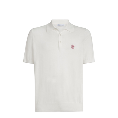 Polo Shirt Cotton Knit White - Image 1