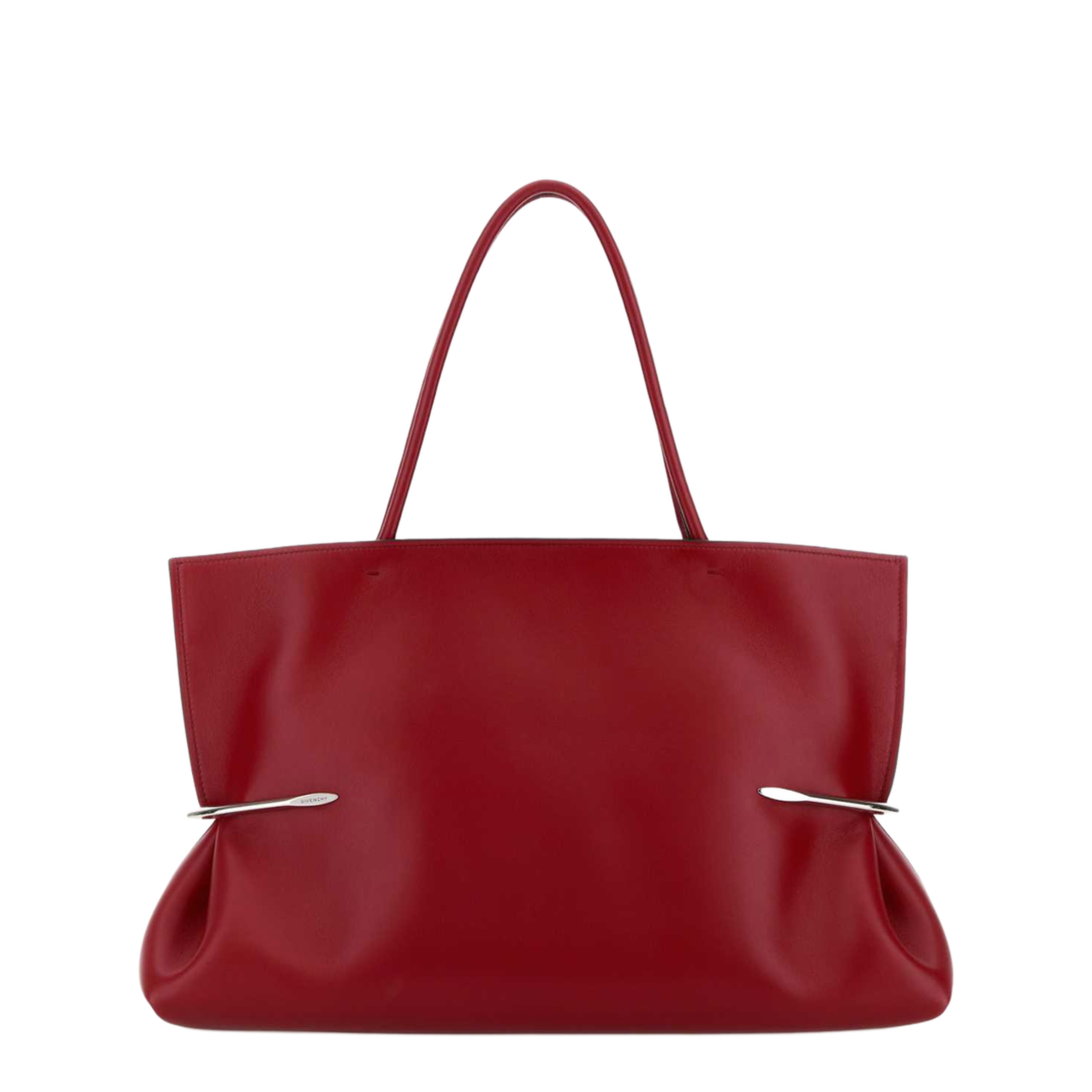 Red Leather East West Shoulder Bag - Image 1