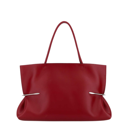 Red Leather East West Shoulder Bag - Image 1