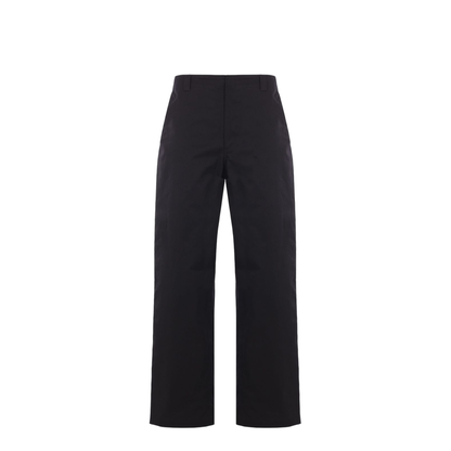 Cotton Twill Pant with Web Detail in Black - Image 1