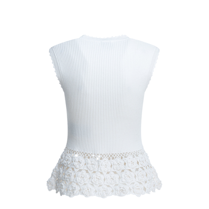 Knitted Worked Vest - Image 2