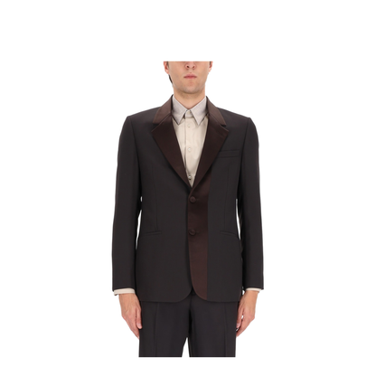 Brown Wool Crêpe Blazer - Image 1