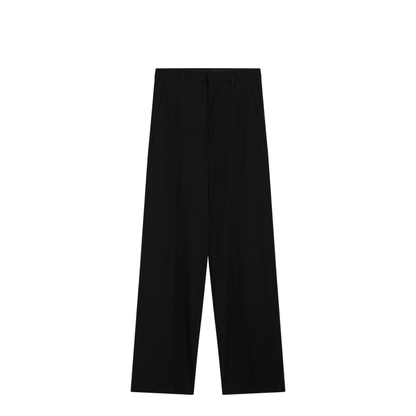 Black Wool Wide-Leg Pant - Image 1