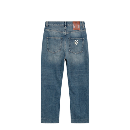 Medium Blue Jeans with VPatch Detail on the Back - Image 2