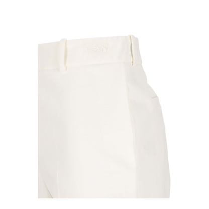 White Cotton Trousers - Image 3