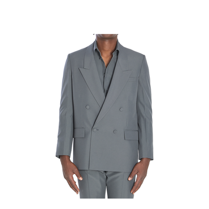 Double-breasted jacket in technical fabric - Image 1