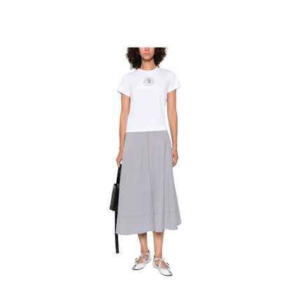 Women's Logo Cotton T-Shirt White - Image 5