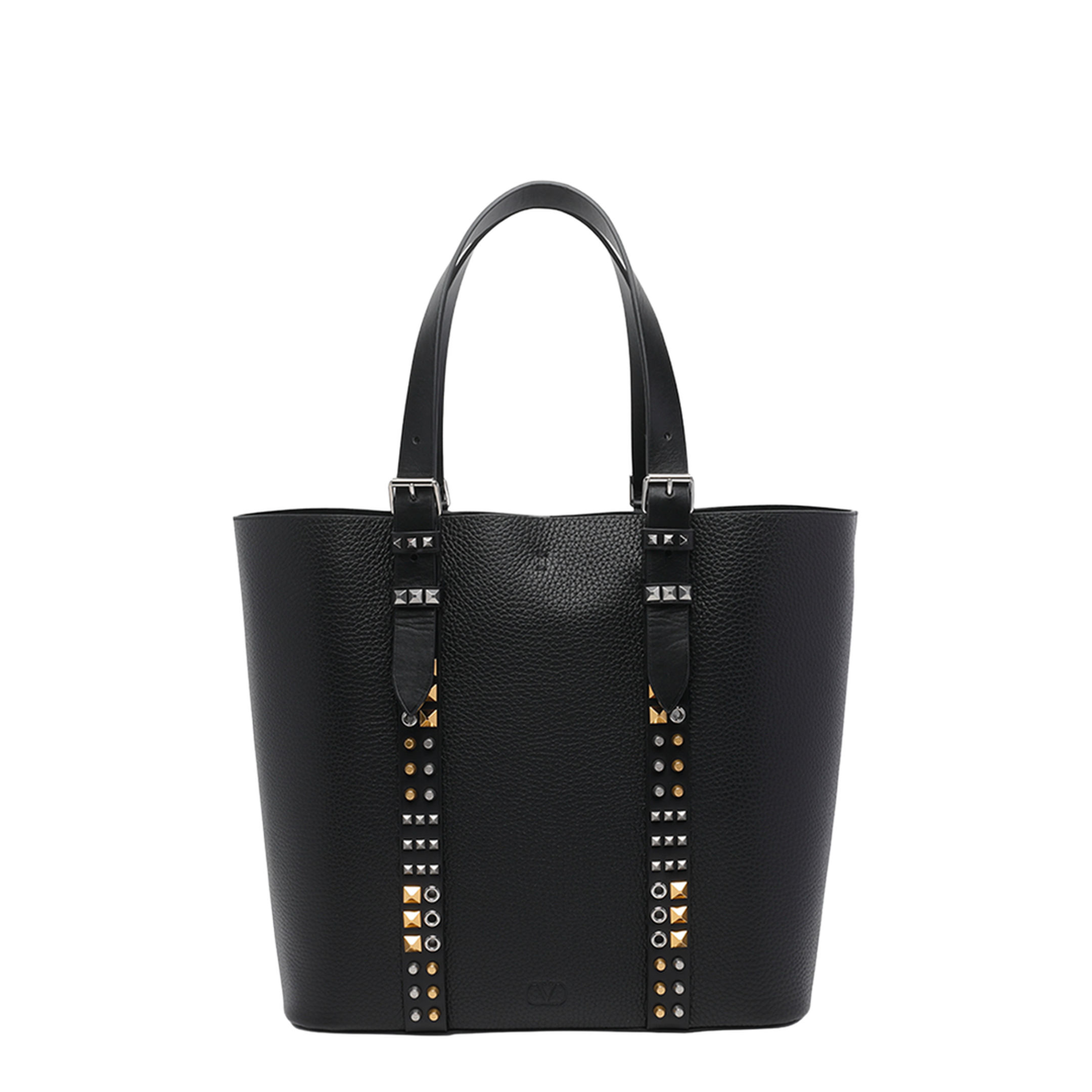 Leather Shoulder Bag With Iconic Studs - Image 1
