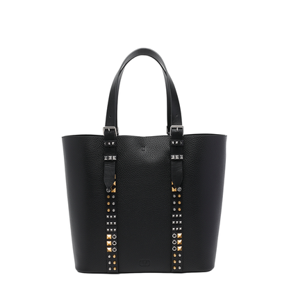 Leather Shoulder Bag With Iconic Studs - Image 1