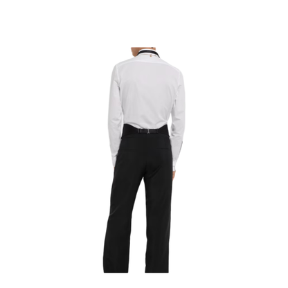 Light Chambray Cotton Shirt in White - Image 4