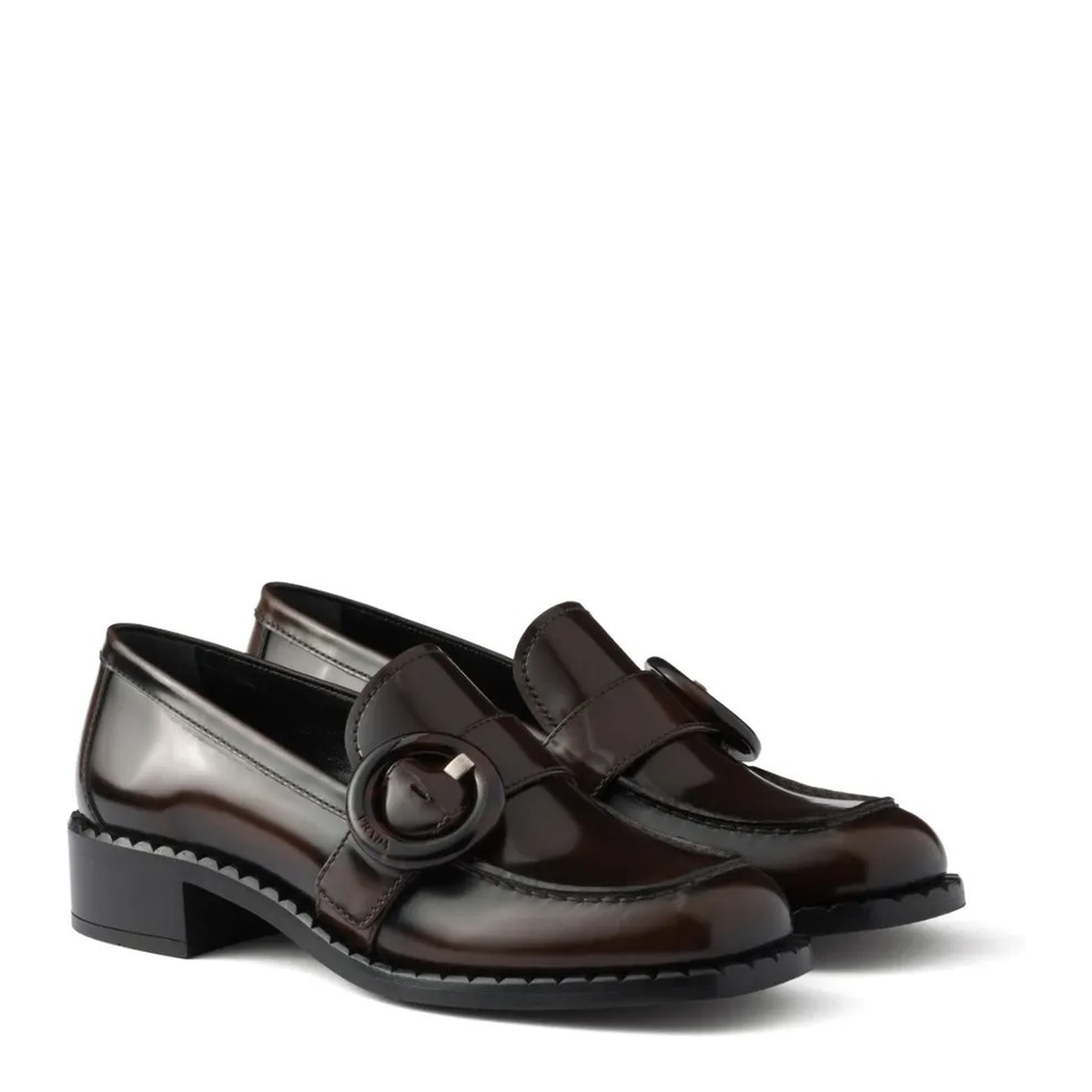 Brushed Fumé Leather Loafers - Image 2