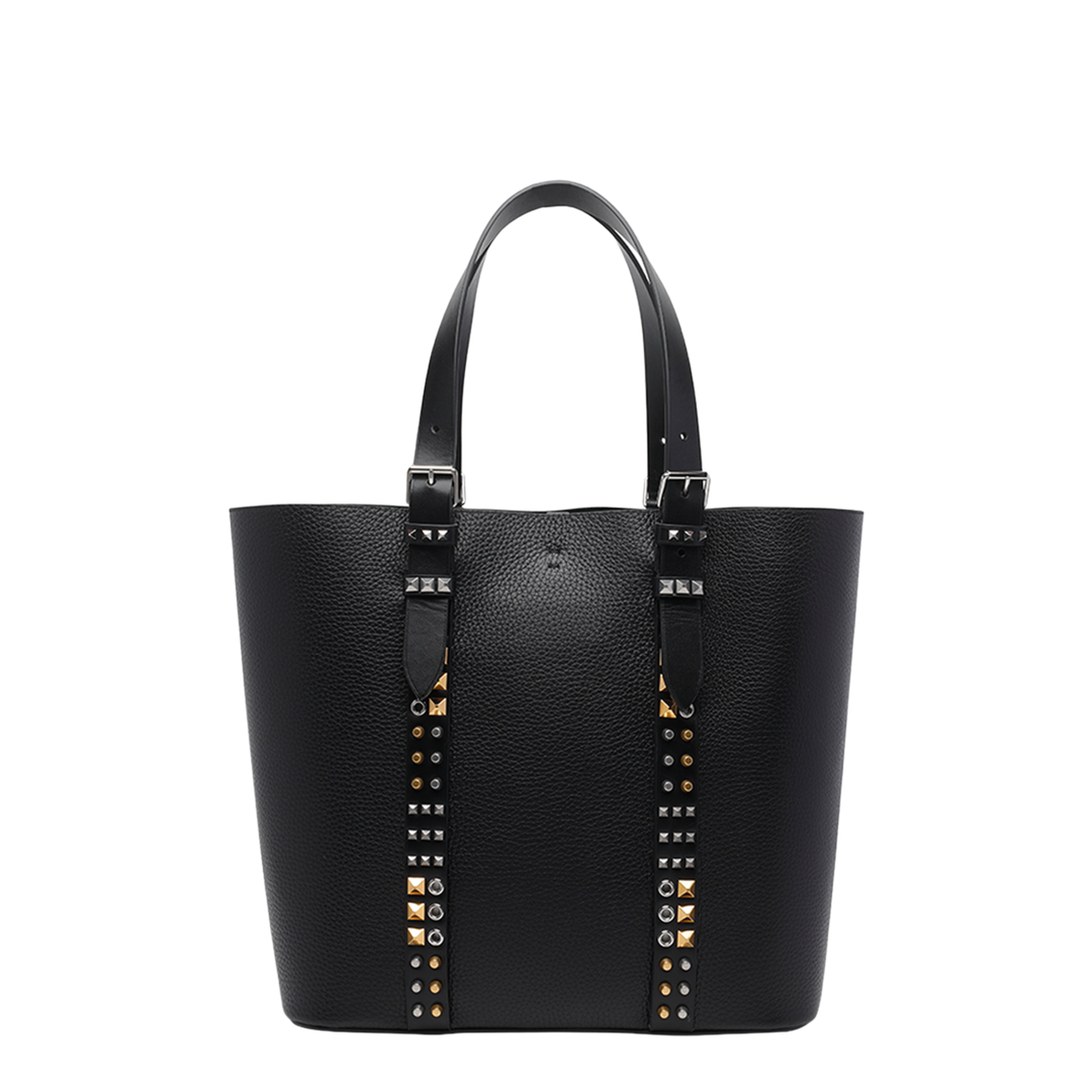 Leather Shoulder Bag With Iconic Studs - Image 3