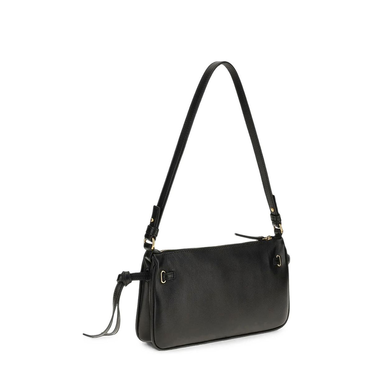 Paddington Mini Lambskin Shoulder Bag - Black - Image 2