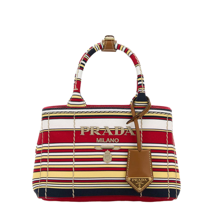Jardinière Striped Cotton Canvas Mini-Bag - Image 1
