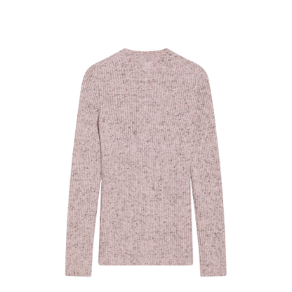 Pink Ribbed Wool Cardigan - Image 2