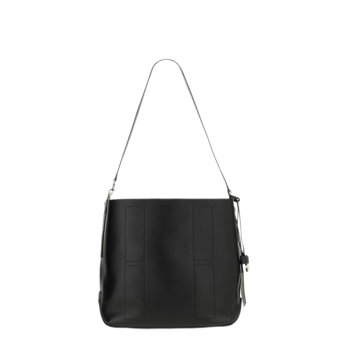 Hocket Medium Calf Leather Hobo Bag - Black - Image 2