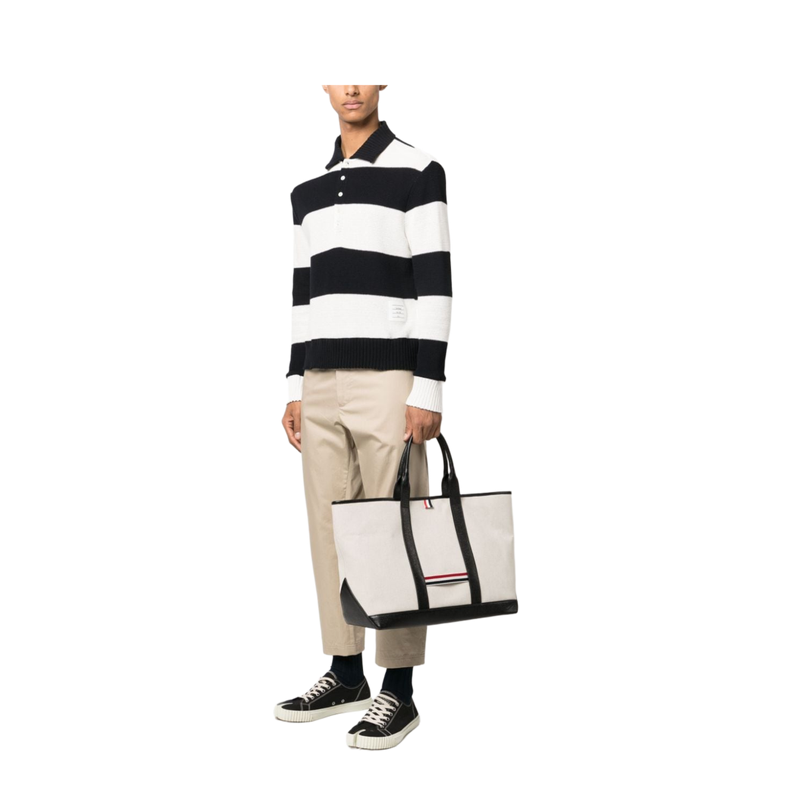 Medium RWB Stripe Tote Bag - Image 5