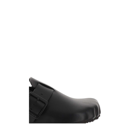 Balenciaga Black Sunday Clogs with Logo Strap - Image 5