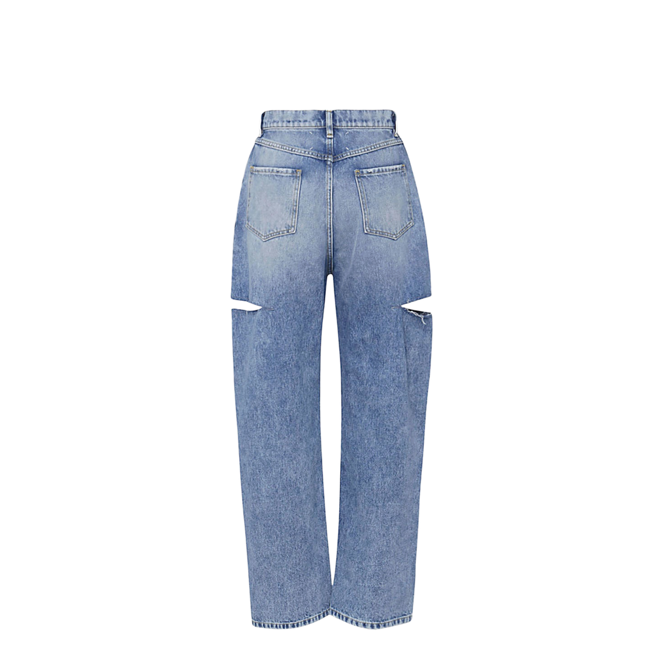 Denim Jeans with Slash Details - Image 6
